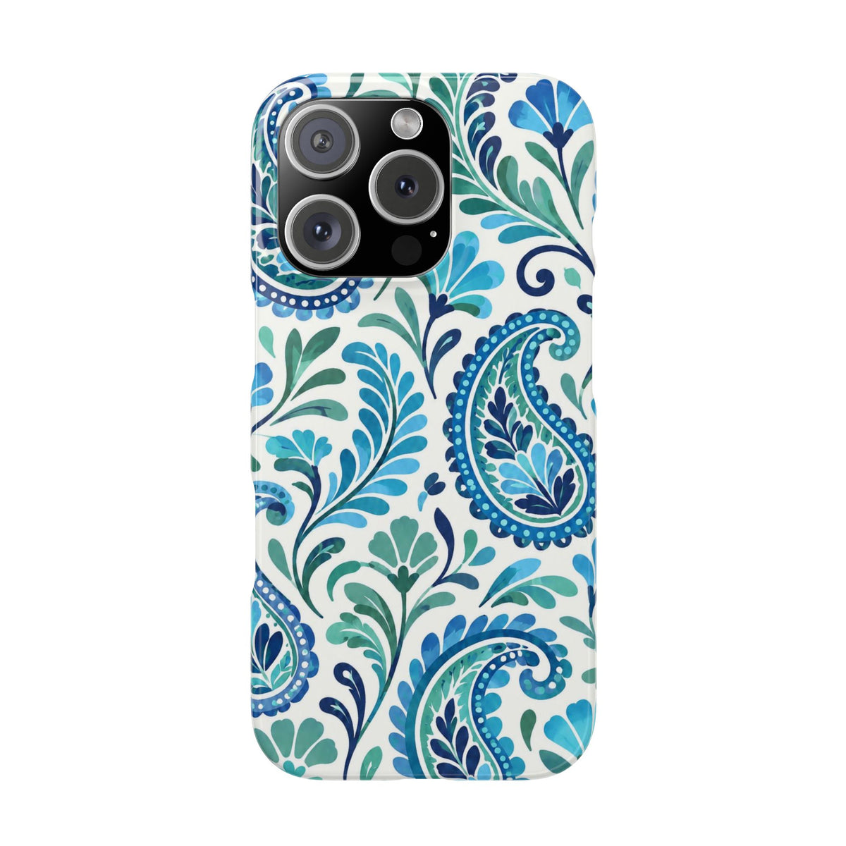 Blue Paisley Pattern— Slim Case for iPhone