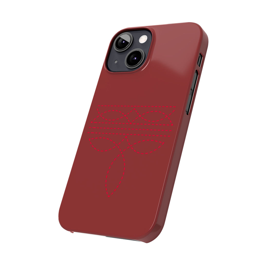 Red Boot Stitch — Slim iphone Case
