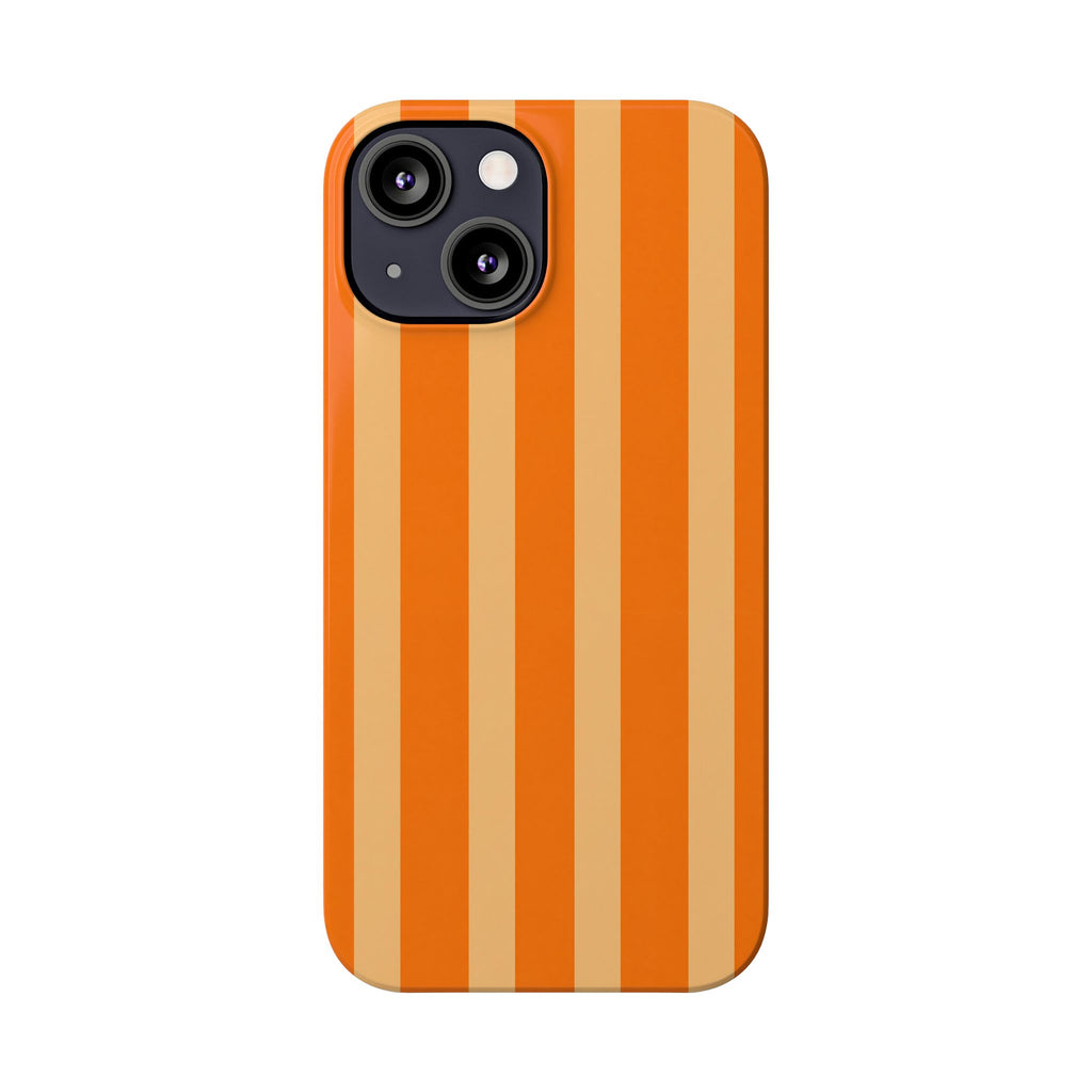 Retro Orange Stripes - Slim iphone Case