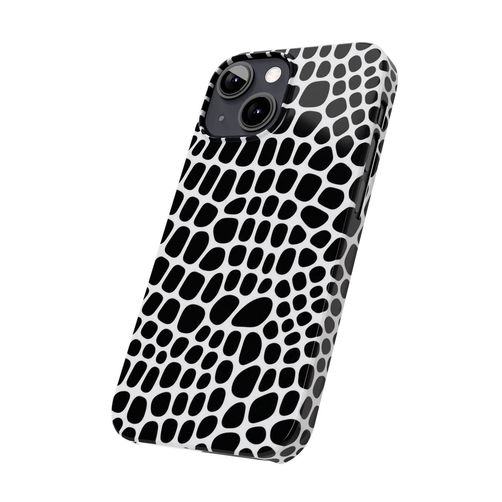 Black and White Gator — Slim iphone Case