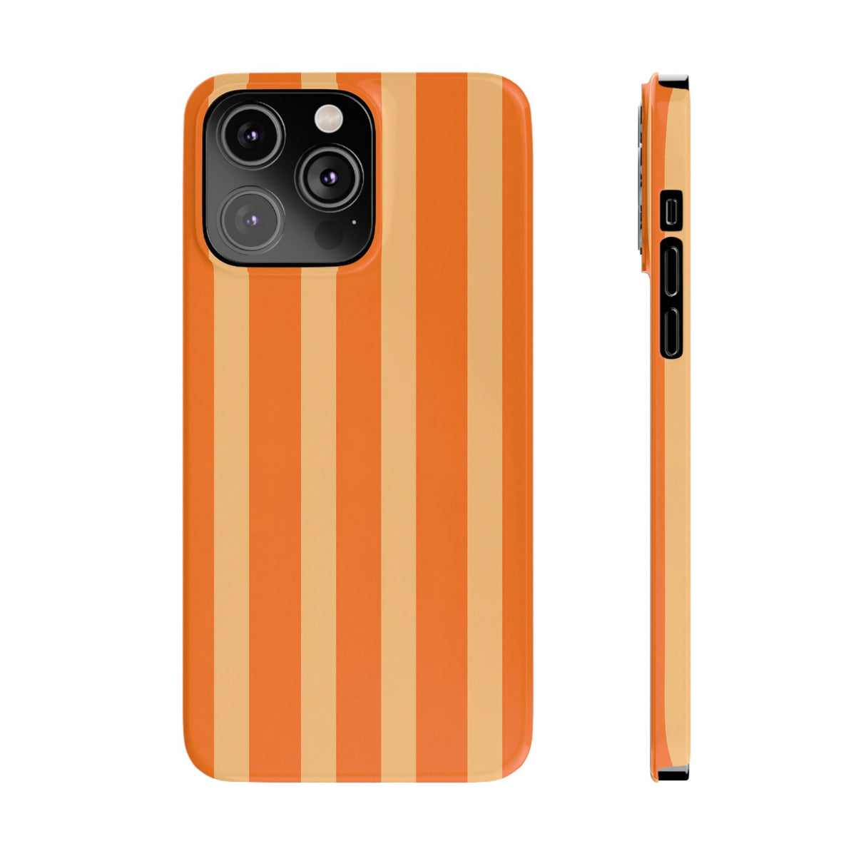 Retro Orange Stripes - Slim iphone Case