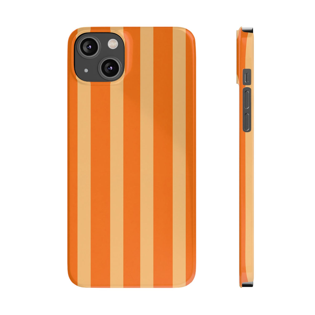 Retro Orange Stripes - Slim iphone Case