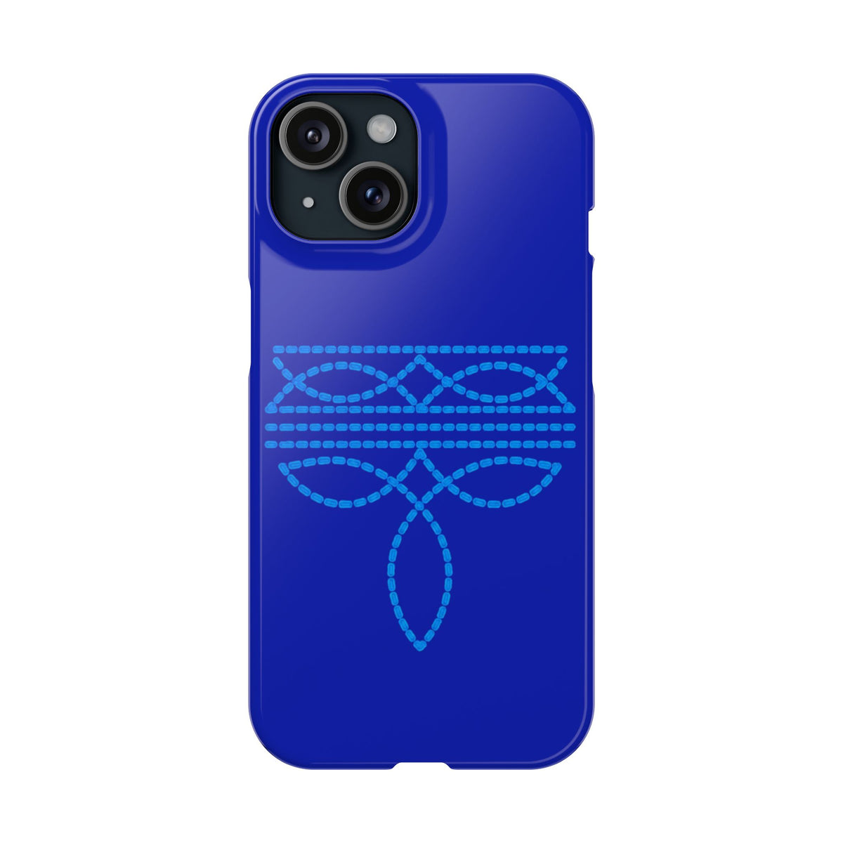 Blue Boot Stitch— Slim iphone Case