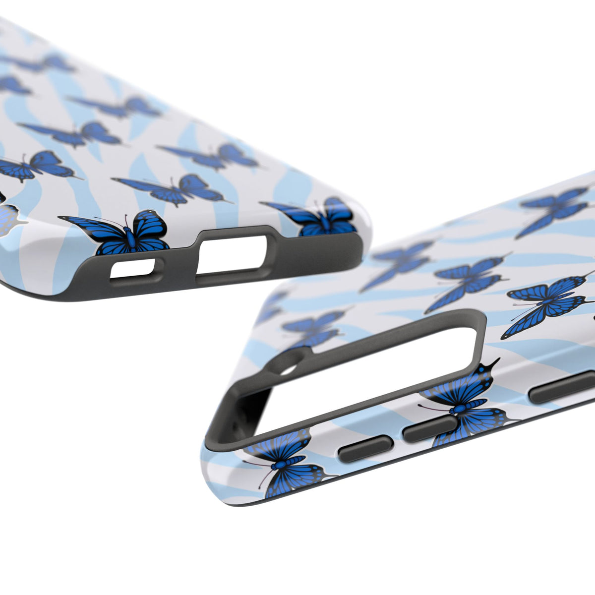 Blue Butterfly and Zebra— Tough Phone Case