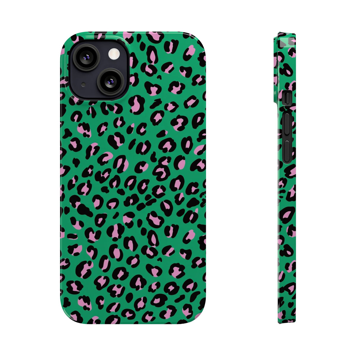 Green & Pink Leopard — Slim iphone Case