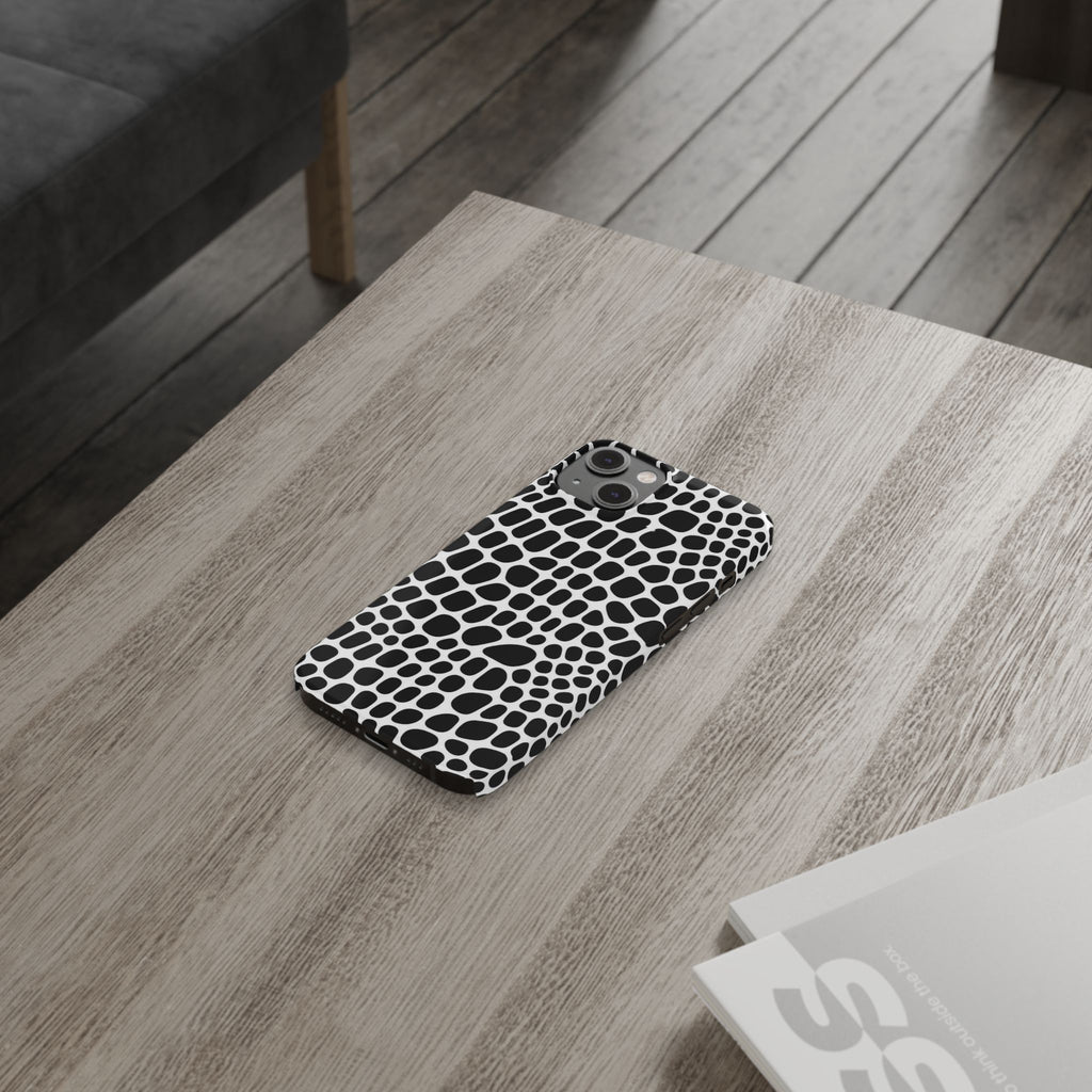 Black and White Gator — Slim iphone Case