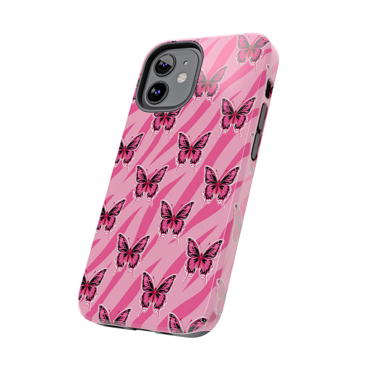 Pink Butterfly and Zebra— Tough Phone Case