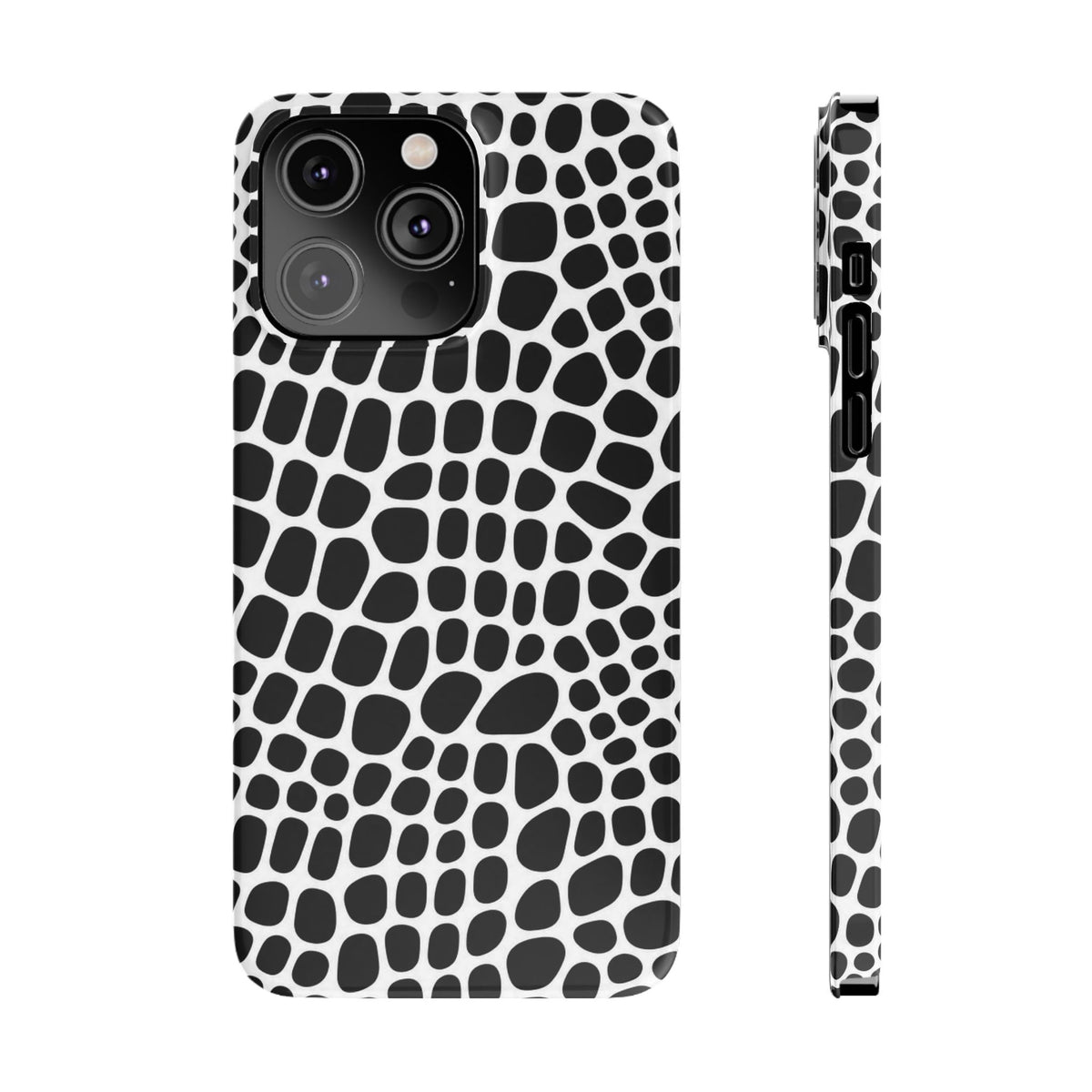 Black and White Gator — Slim iphone Case