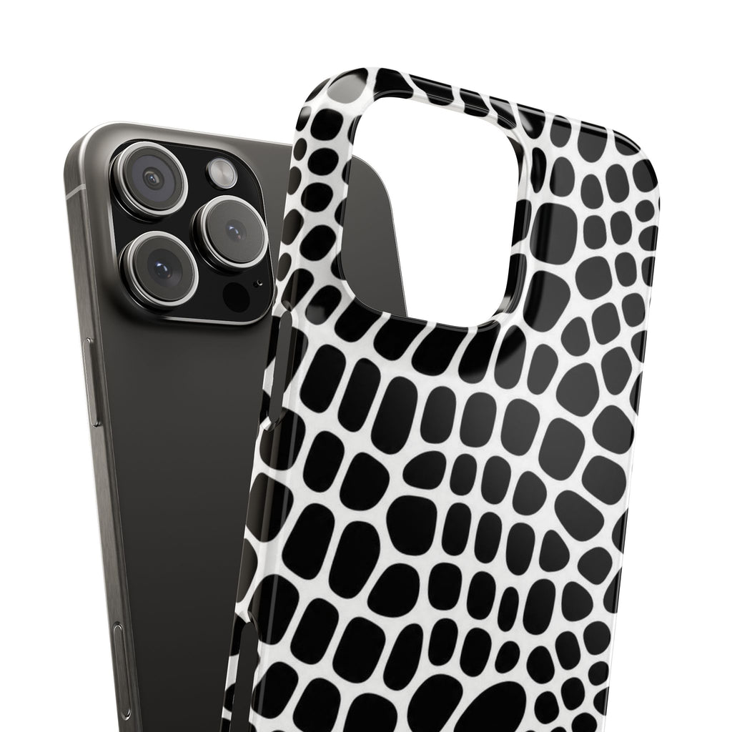 Black and White Gator — Slim iphone Case