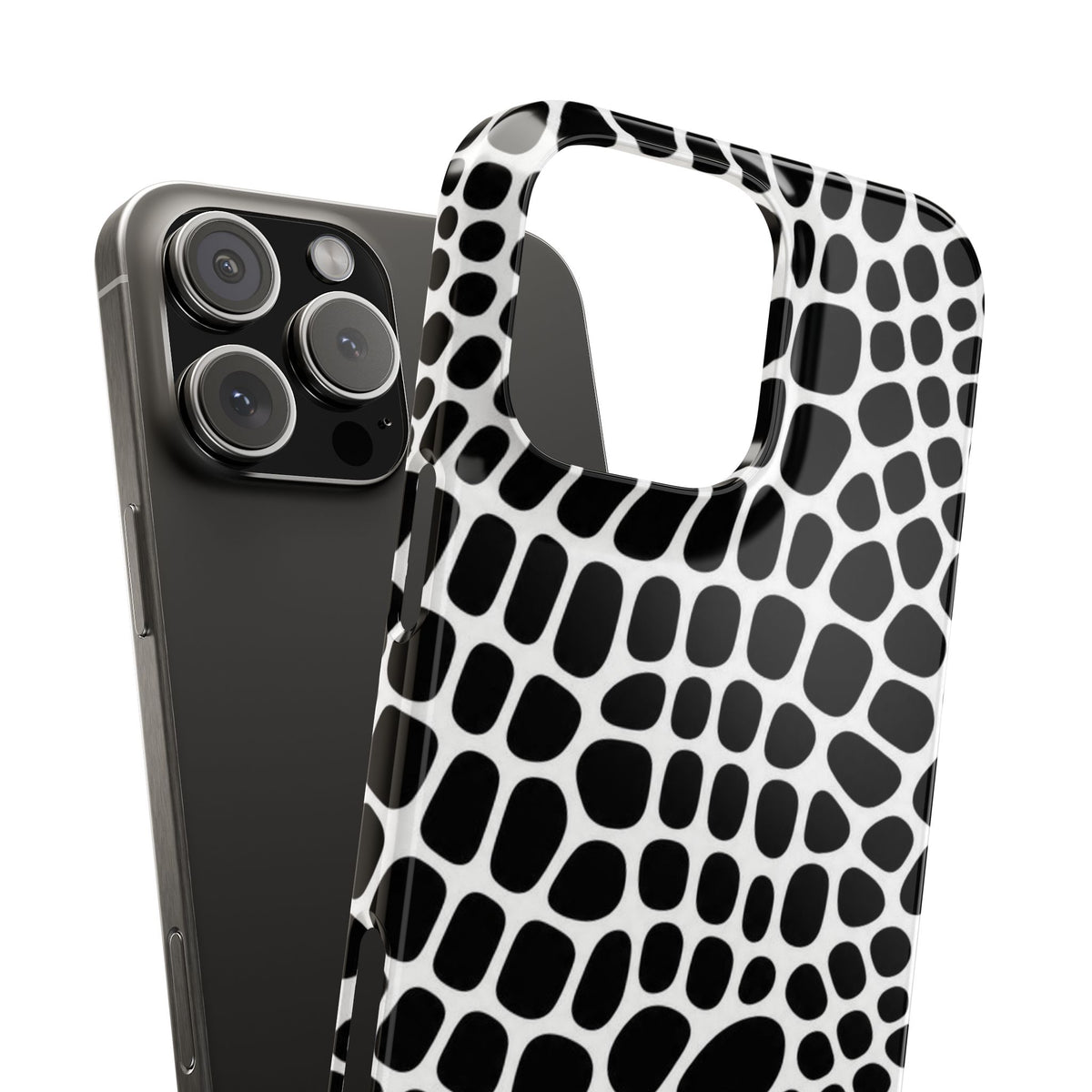 Black and White Gator — Slim iphone Case