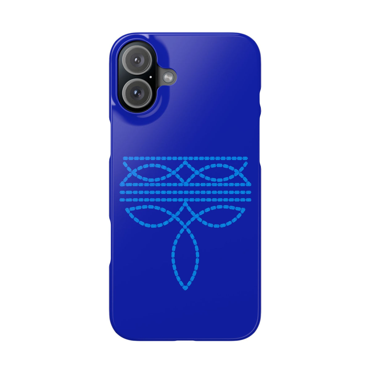 Blue Boot Stitch— Slim iphone Case