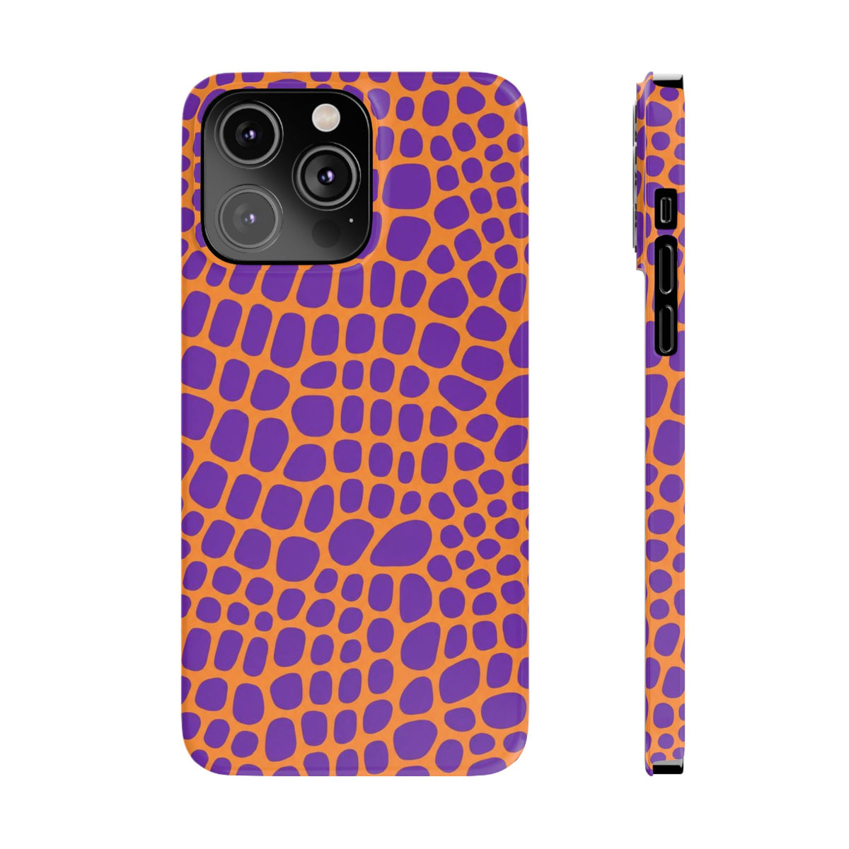 Purple & Orange Gator — Slim iphone Case