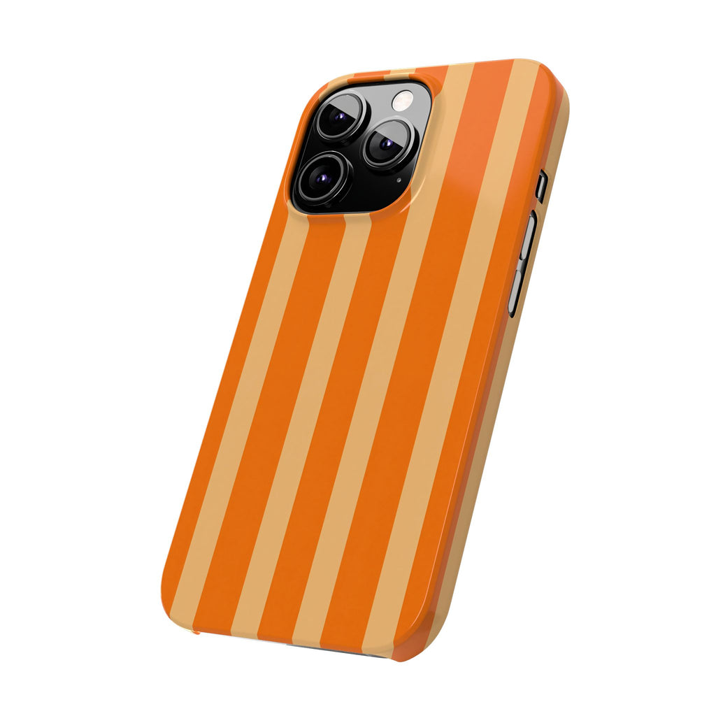 Retro Orange Stripes - Slim iphone Case