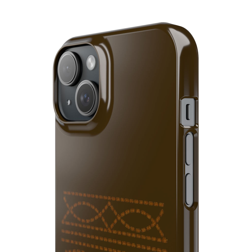 Brown Boot Stitch  — Slim Protective iPhone Cover