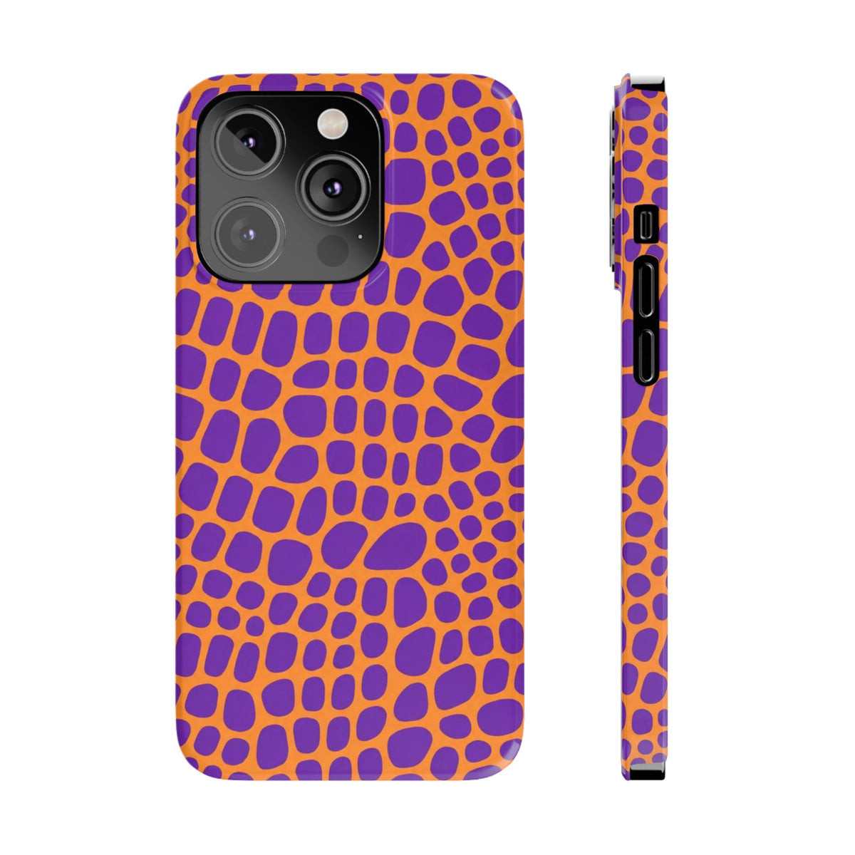 Purple & Orange Gator — Slim iphone Case