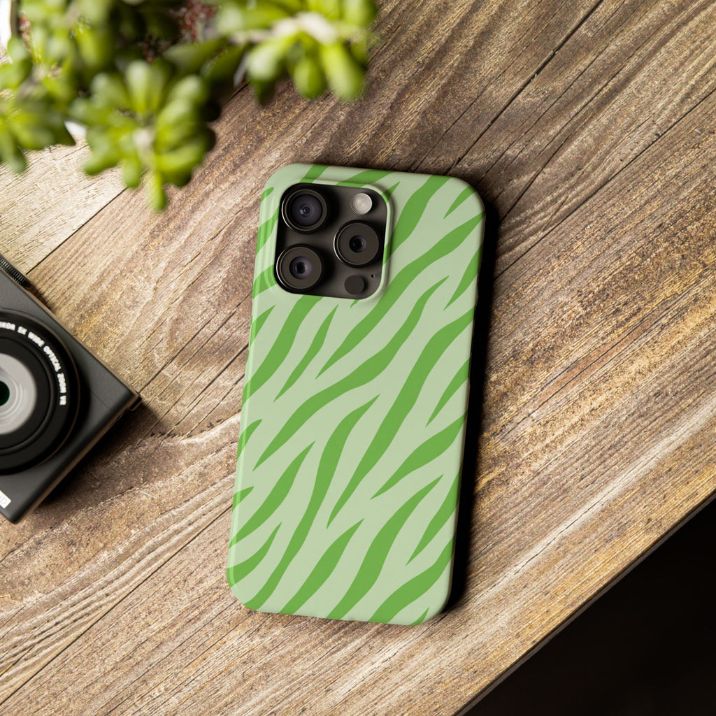 Green Zebra — Slim iphone Case