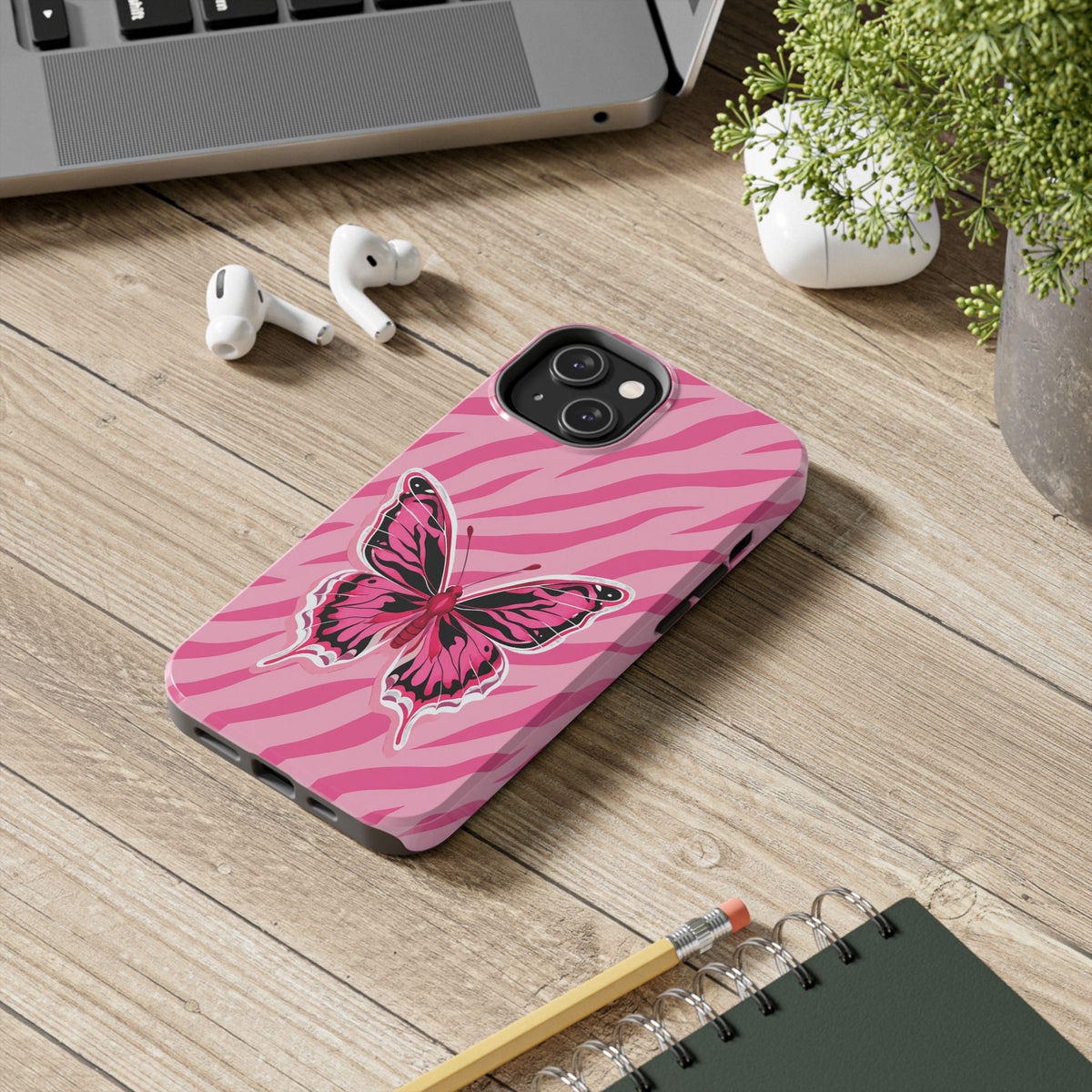 Pink Butterfly - Tough Phone Case