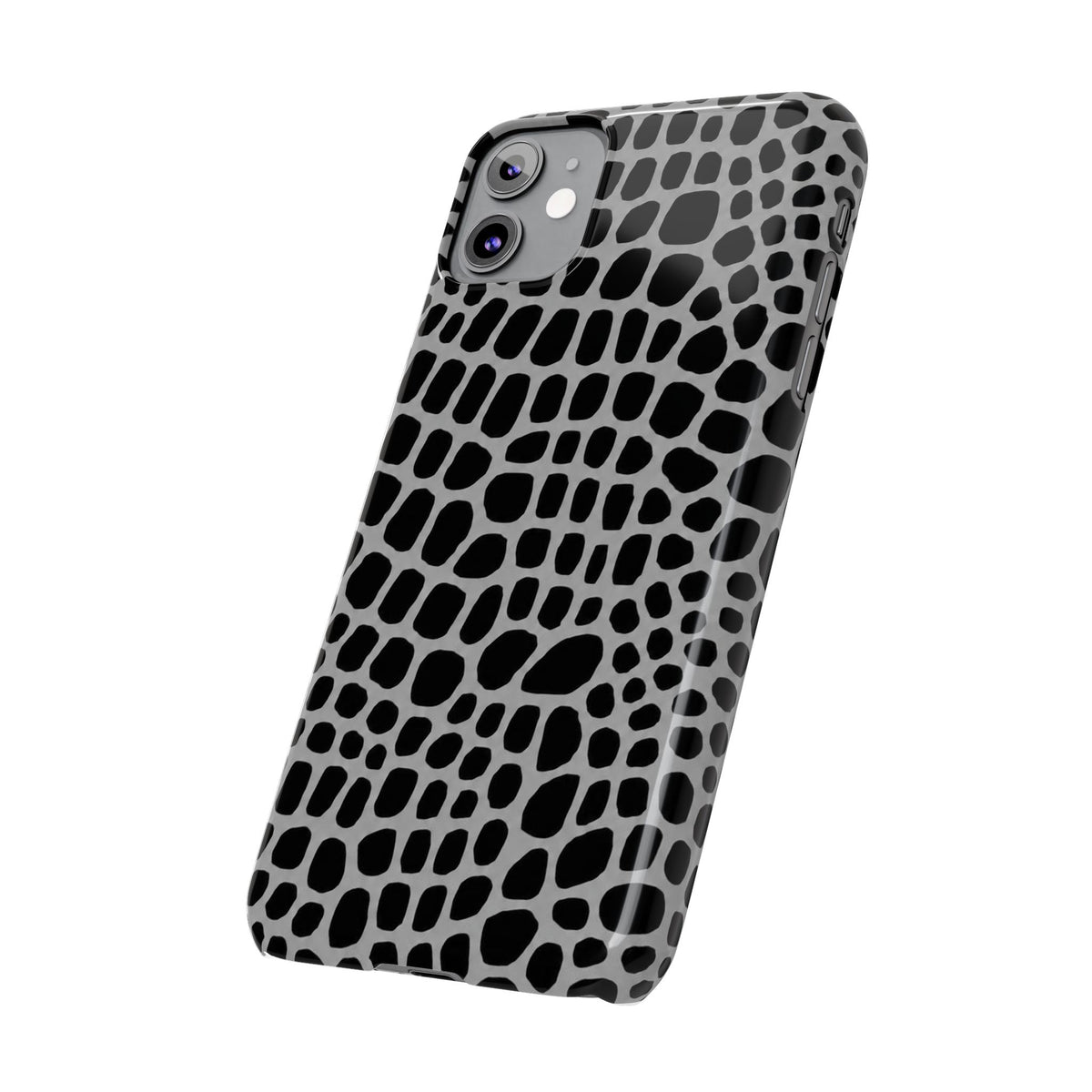 Black & Grey Gator - Slim iphone Case