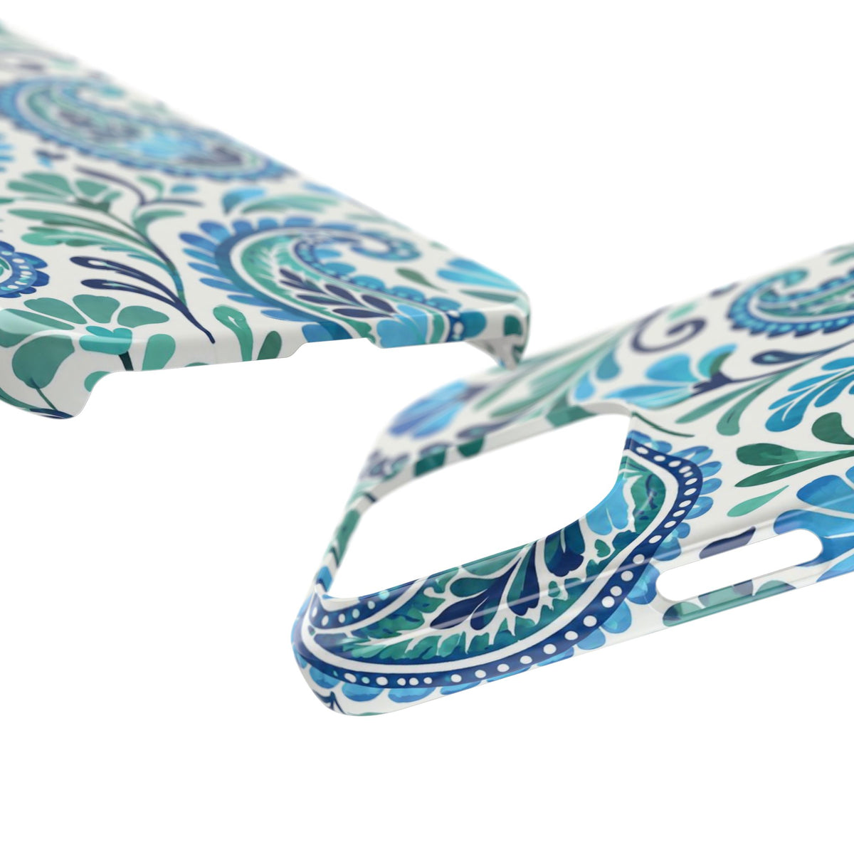 Blue Paisley Pattern— Slim Case for iPhone