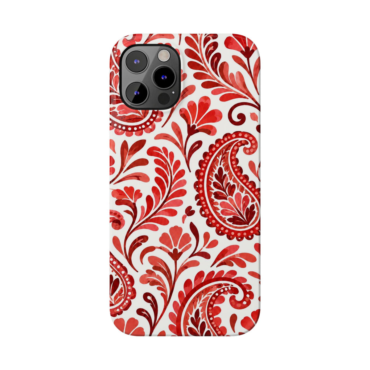 Red Paisley Pattern — Slim iphone Case