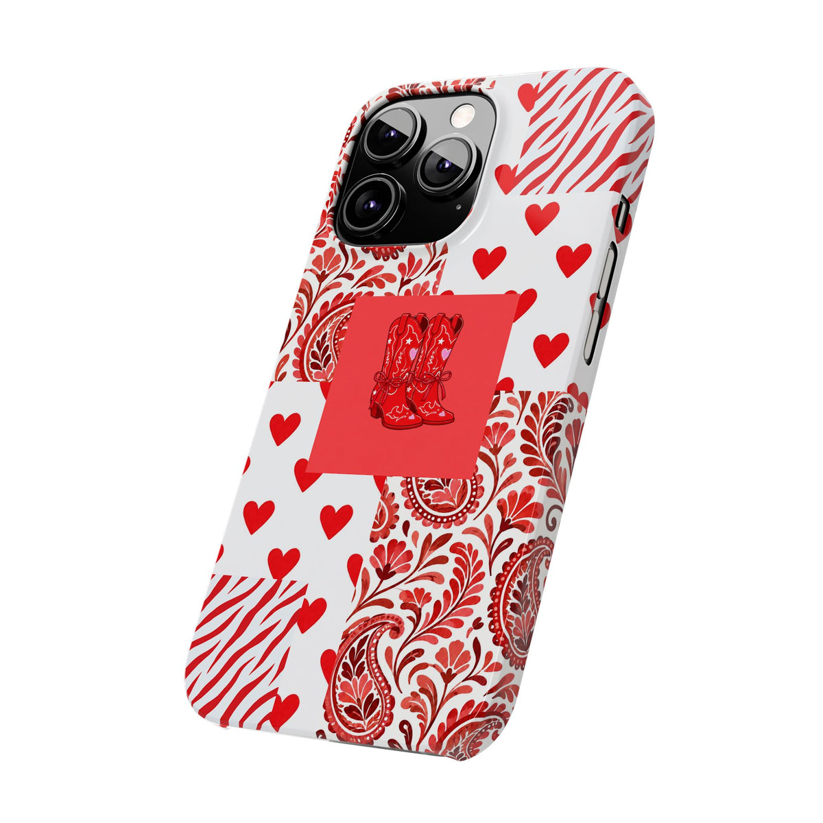 Red Boot Multi Pattern— Slim iPhone Case