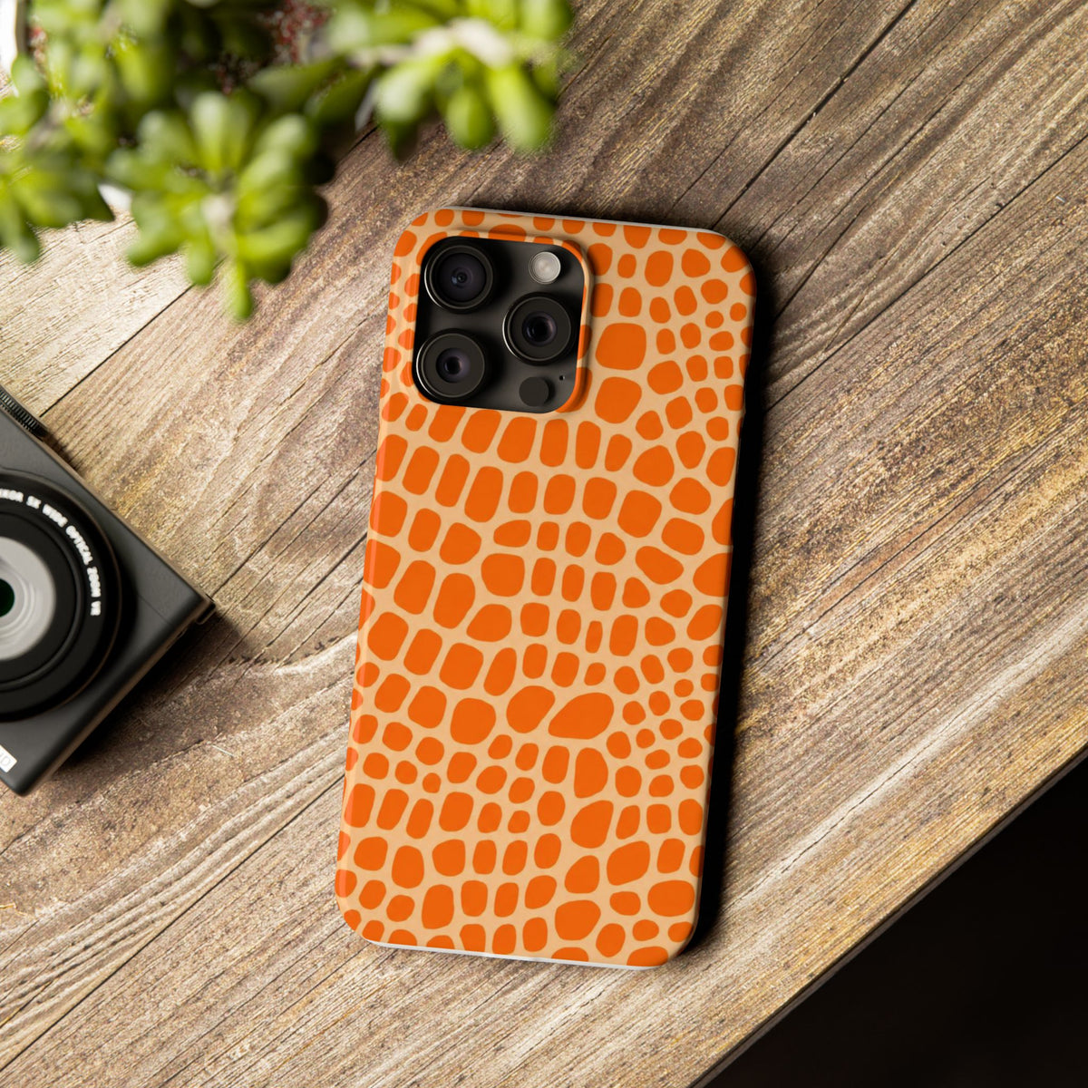 Orange Gator— Slim iphone Case