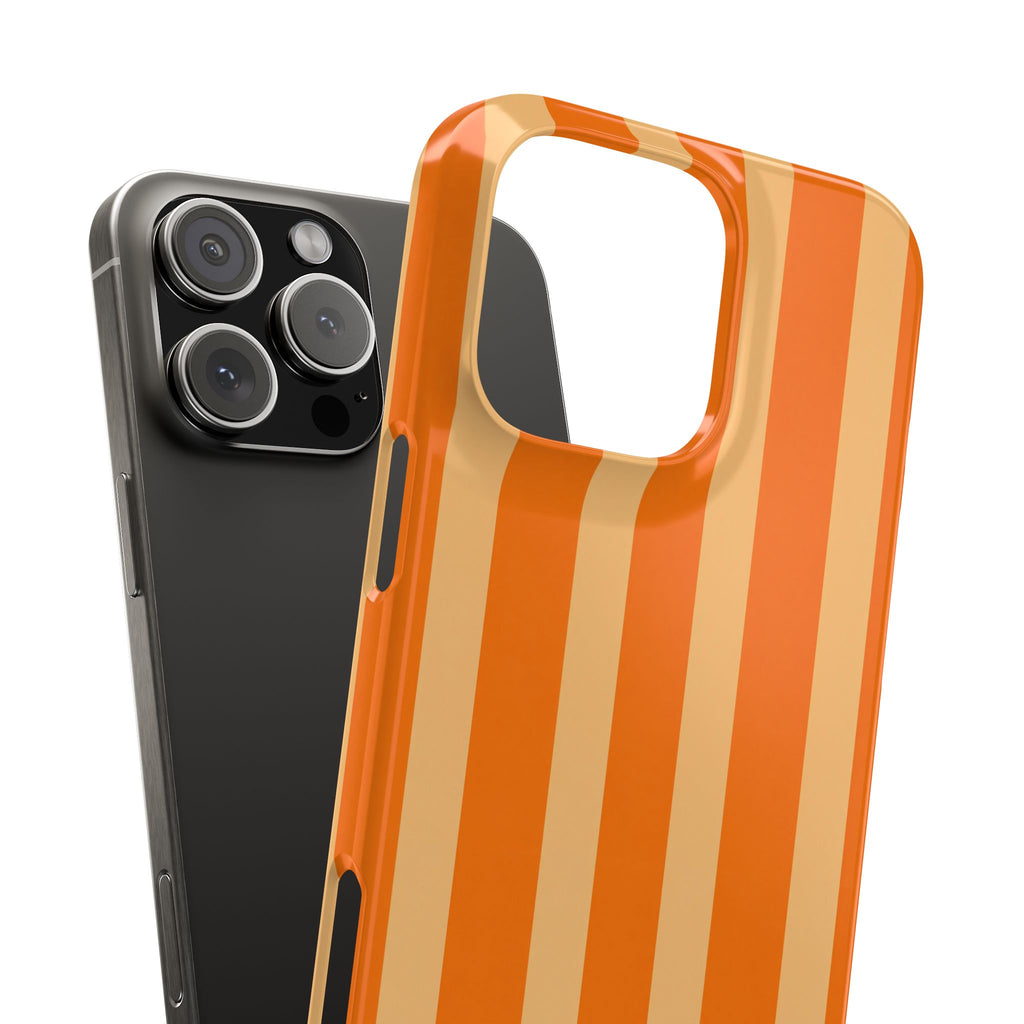 Retro Orange Stripes - Slim iphone Case