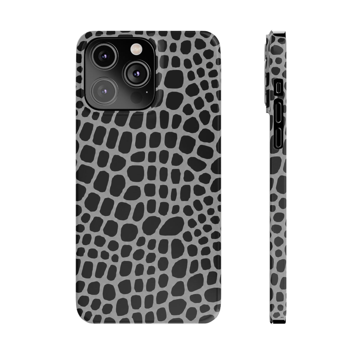 Black & Grey Gator - Slim iphone Case