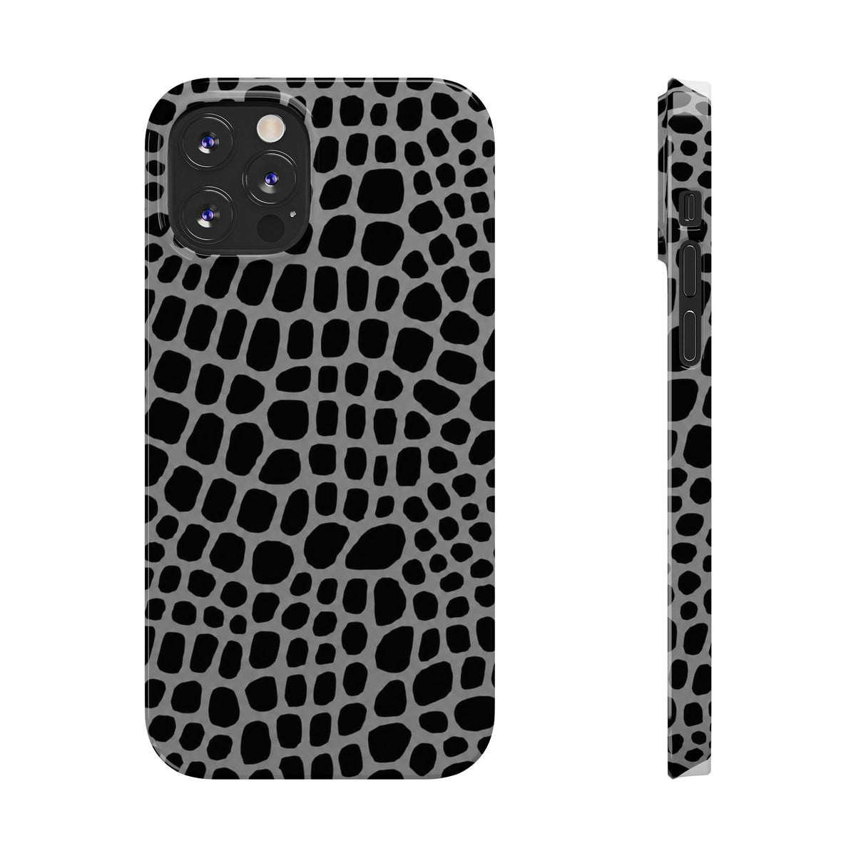 Black & Grey Gator - Slim iphone Case