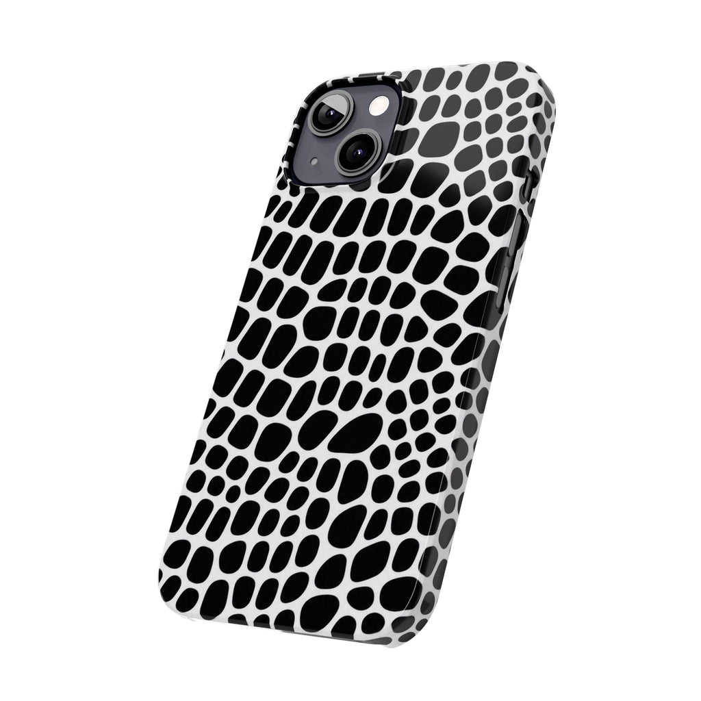 Black and White Gator — Slim iphone Case