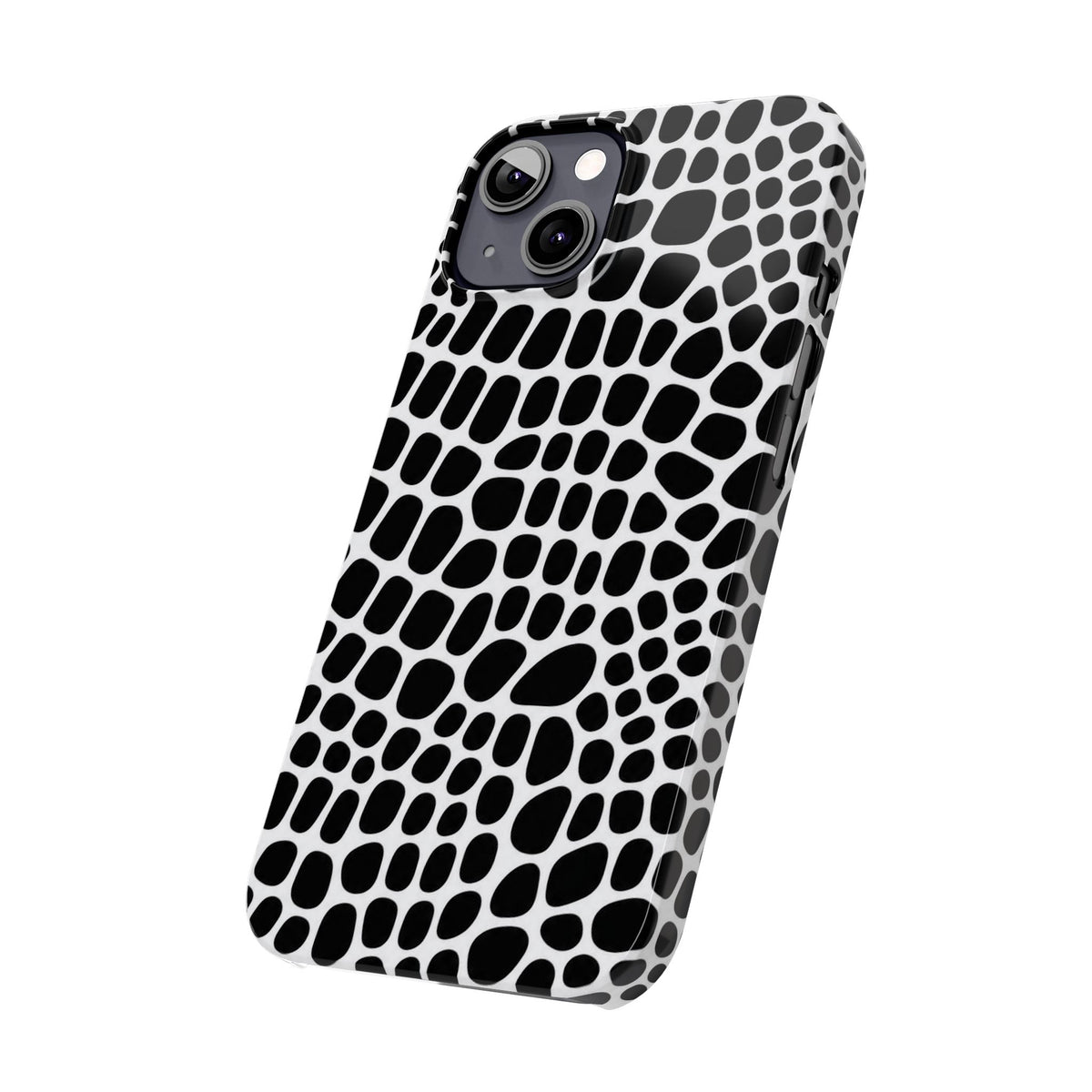 Black and White Gator — Slim iphone Case