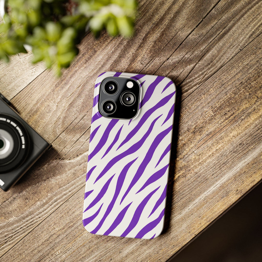 Purple Zebra  — Slim iphone Case