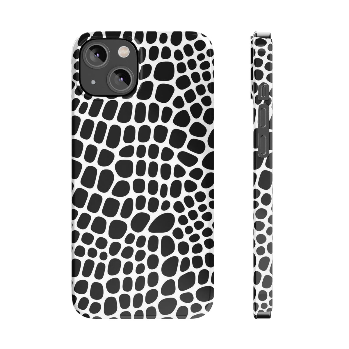 Black and White Gator — Slim iphone Case