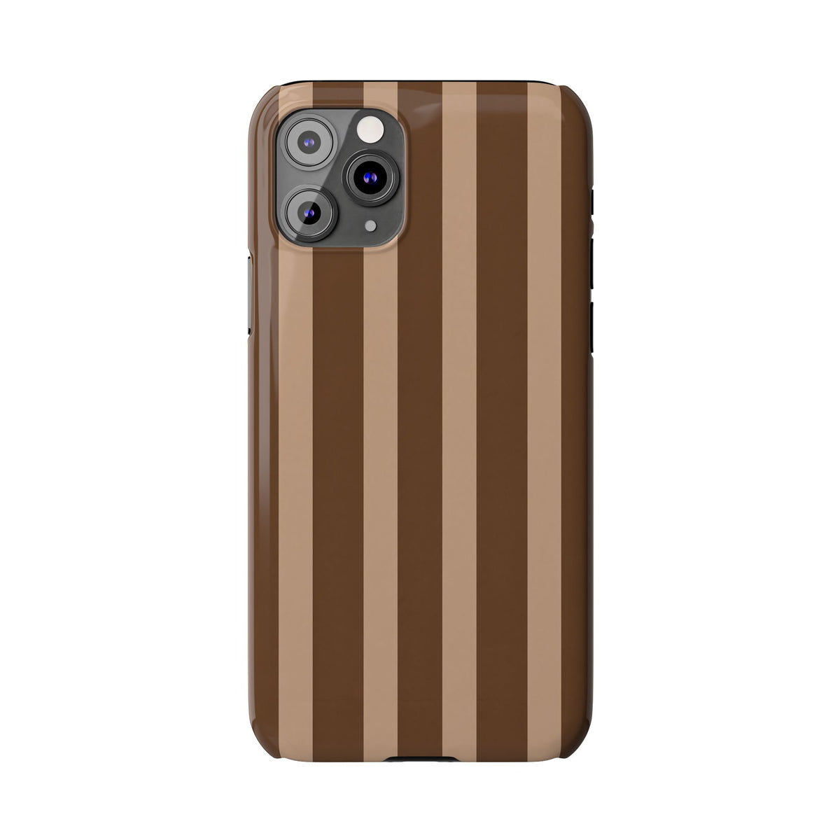 Retro Brown Stripes— Slim iphone Case