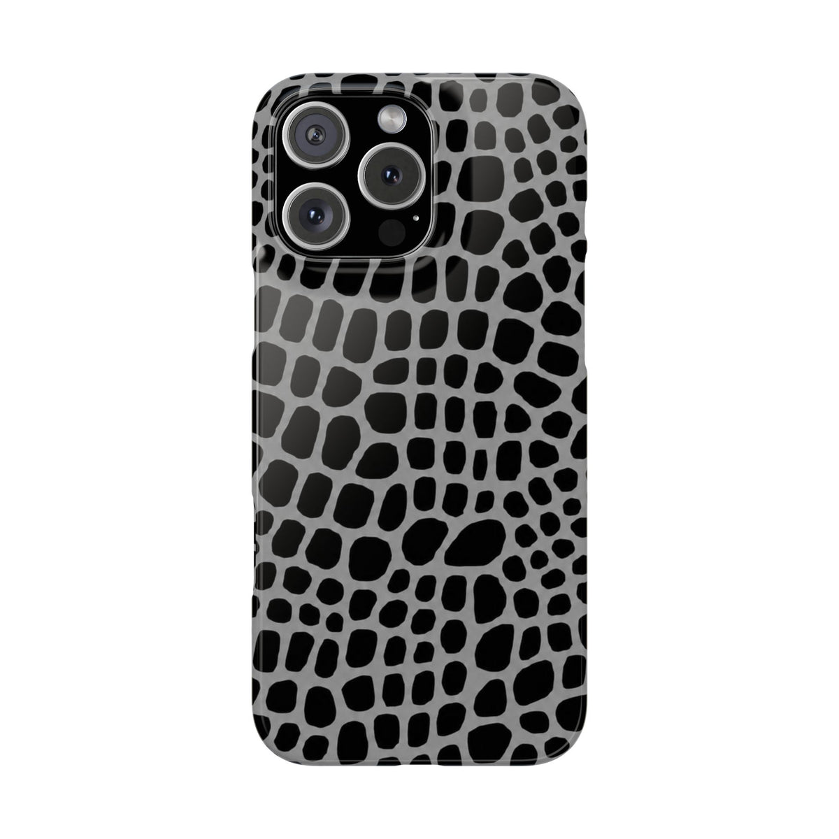Black & Grey Gator - Slim iphone Case