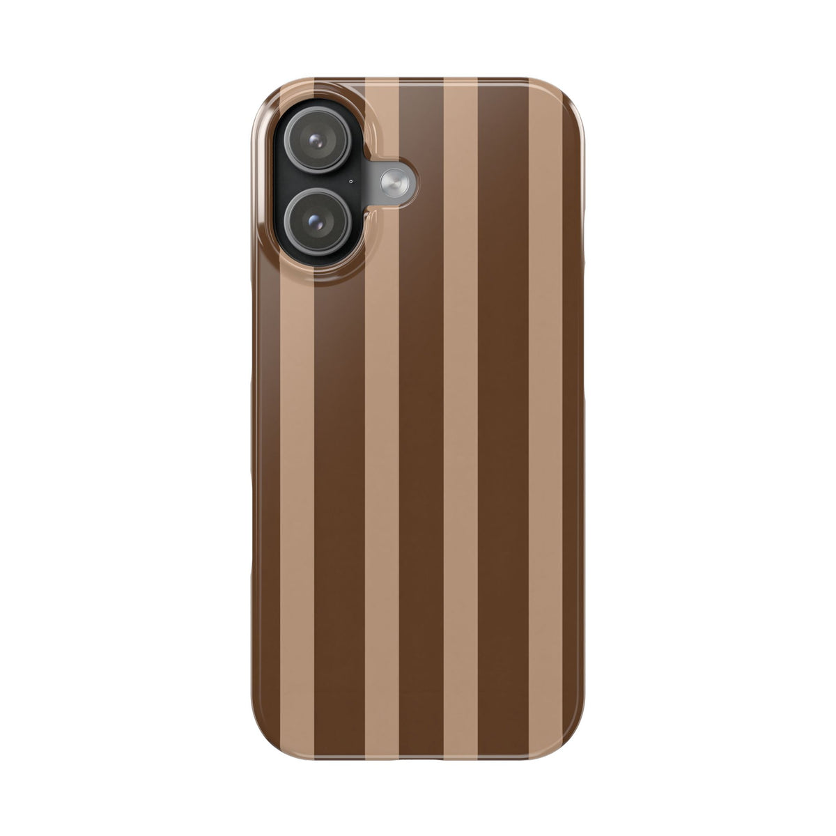 Retro Brown Stripes— Slim iphone Case