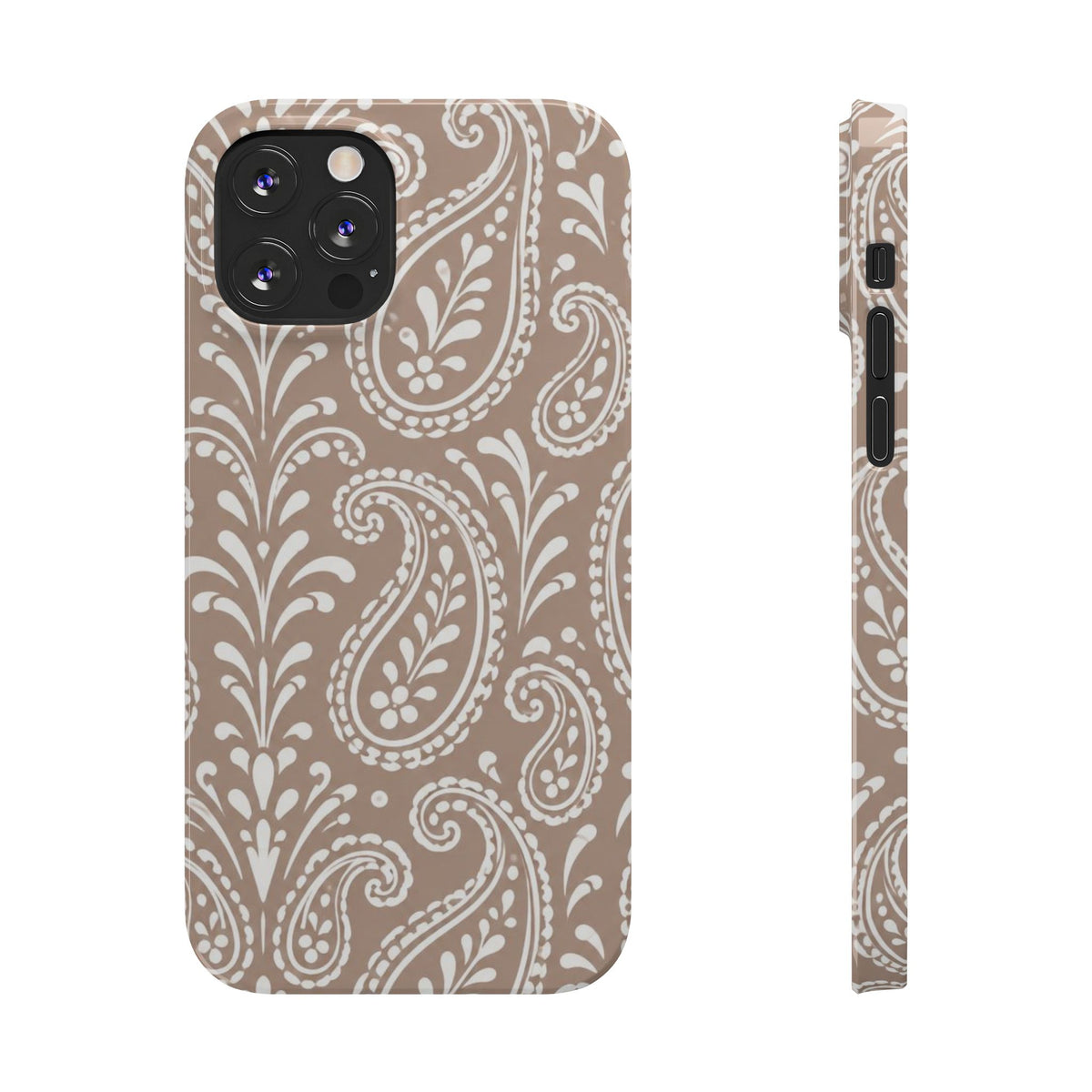 Beige Paisley — Slim iphone Case