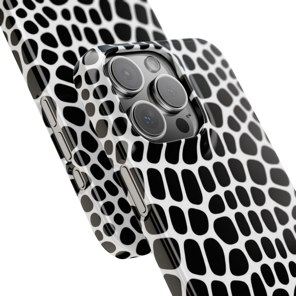 Black and White Gator — Slim iphone Case