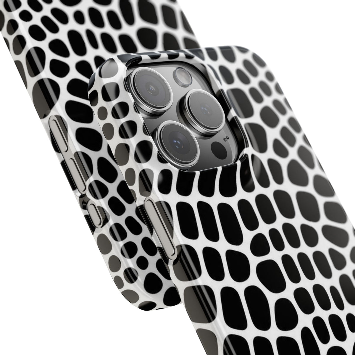 Black and White Gator — Slim iphone Case