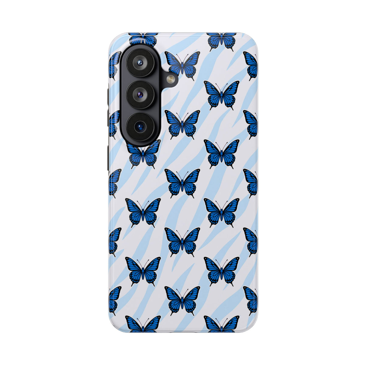 Blue Butterfly and Zebra— Tough Phone Case