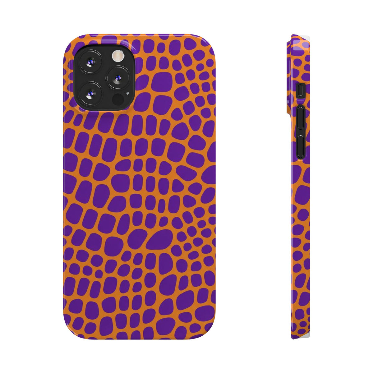 Purple & Orange Gator — Slim iphone Case