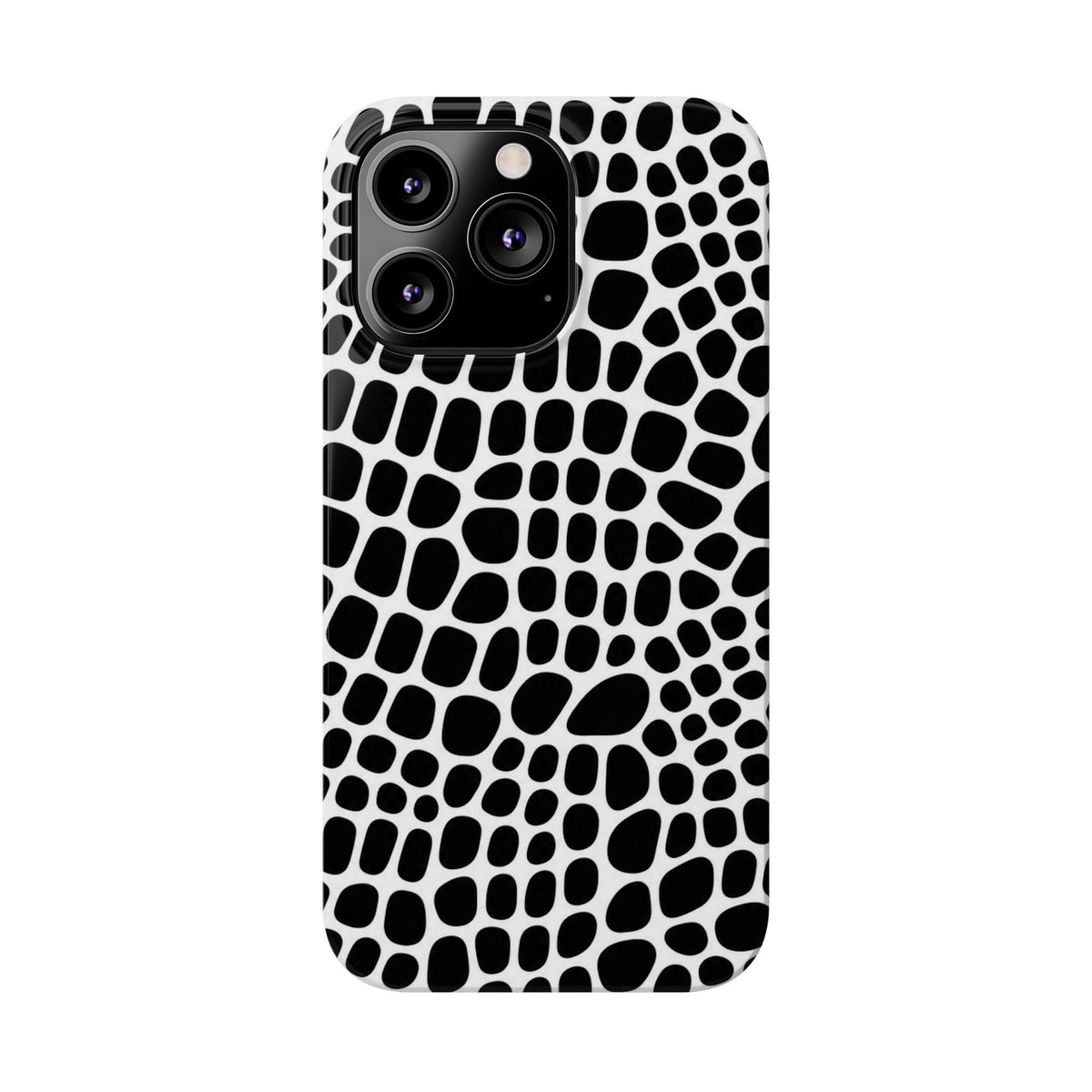 Black and White Gator — Slim iphone Case