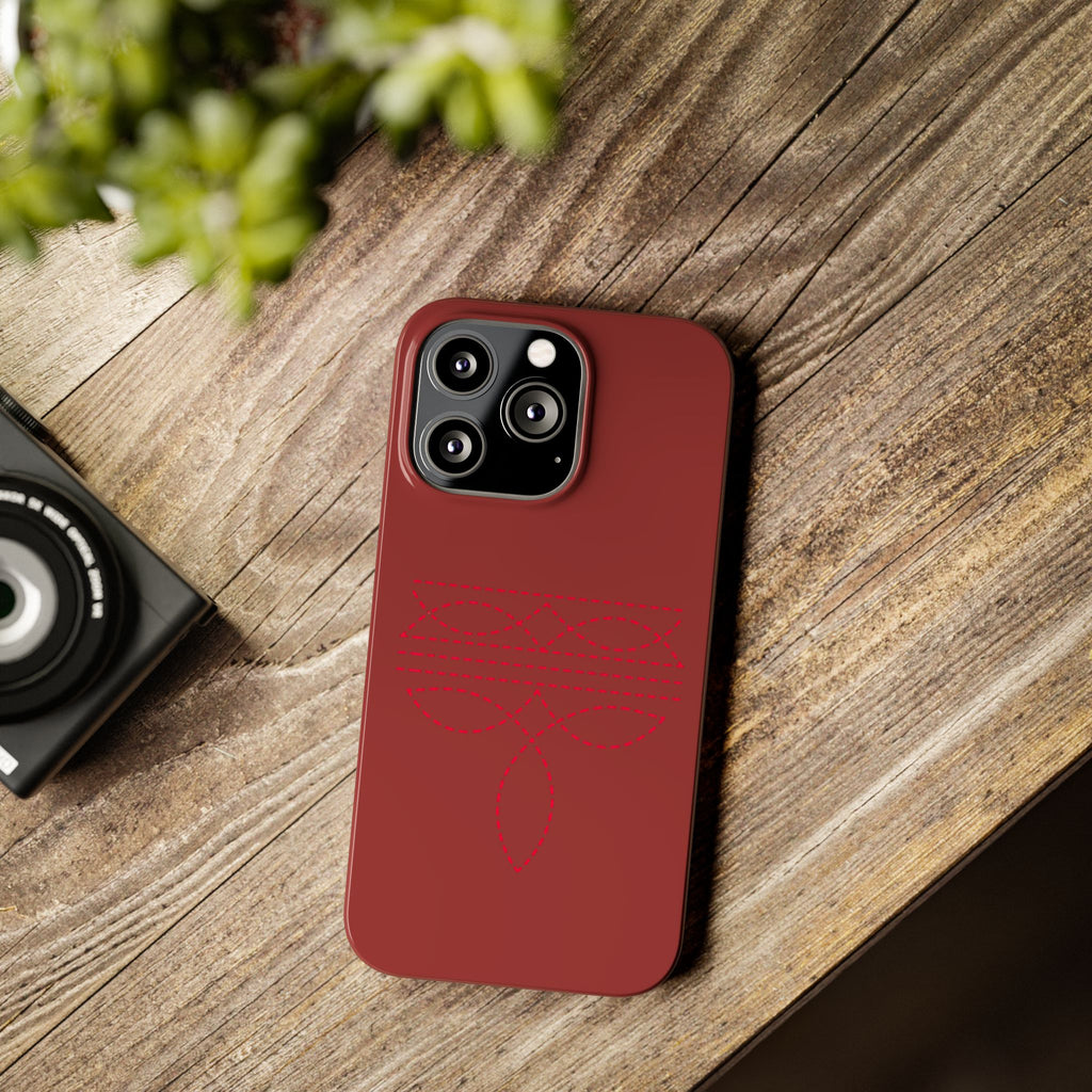 Red Boot Stitch — Slim iphone Case