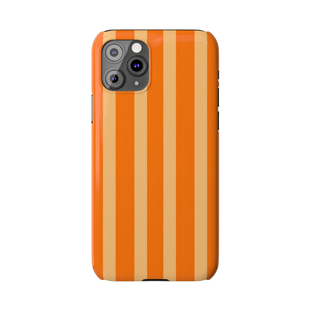 Retro Orange Stripes - Slim iphone Case