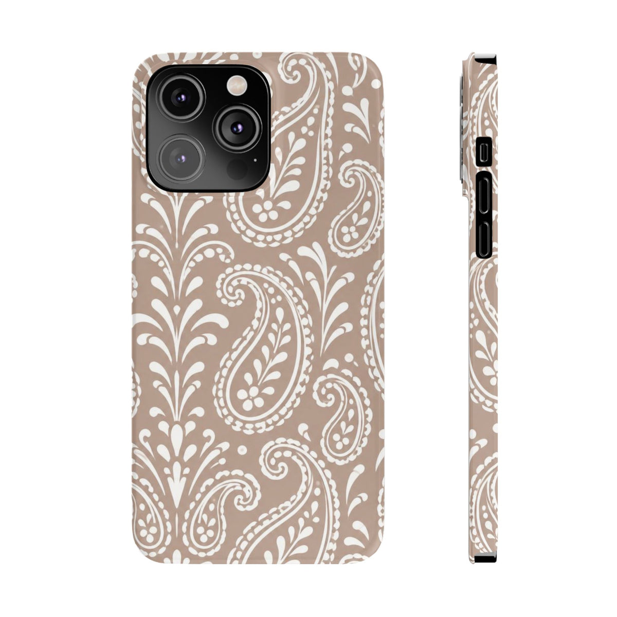 Beige Paisley — Slim iphone Case