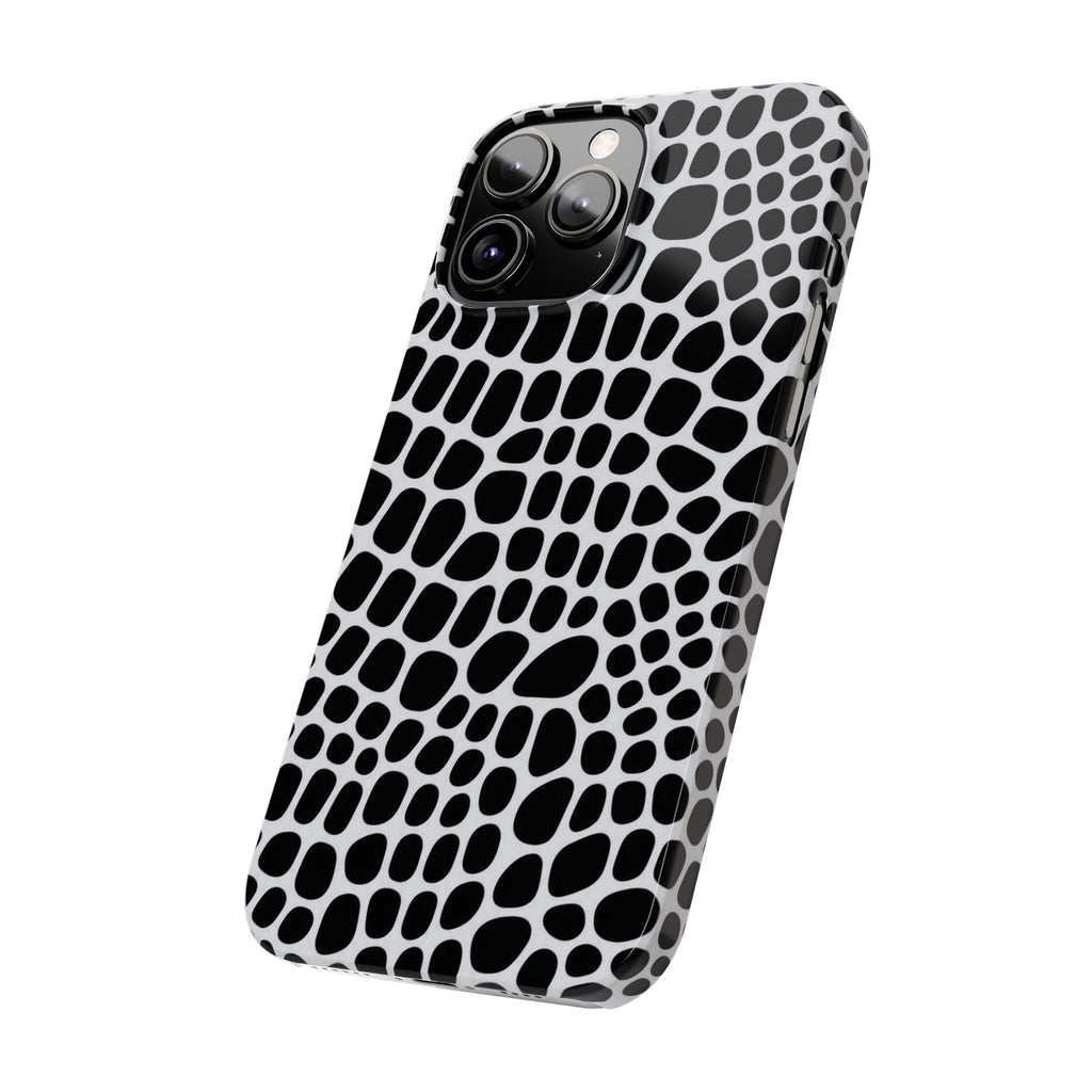 Black and White Gator — Slim iphone Case