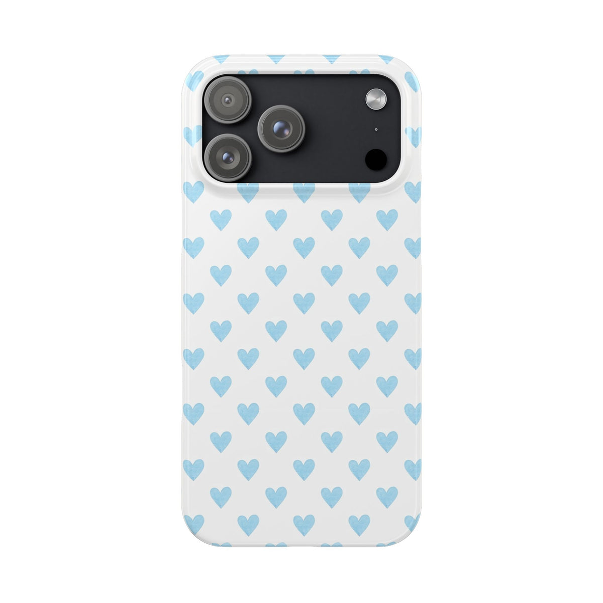 Blue Heart Pattern - Slim iphone Case