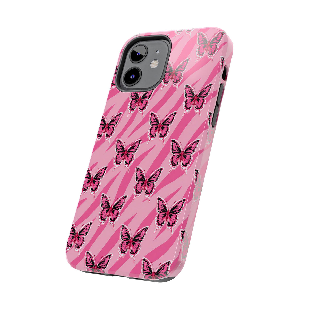 Pink Butterfly and Zebra— Tough Phone Case