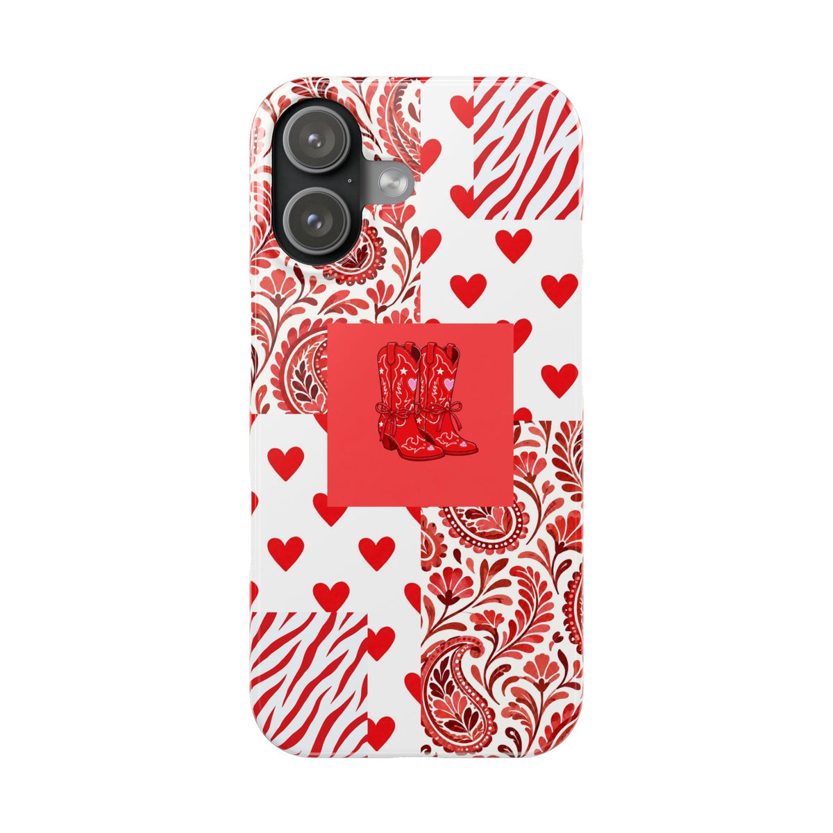 Red Boot Multi Pattern— Slim iPhone Case