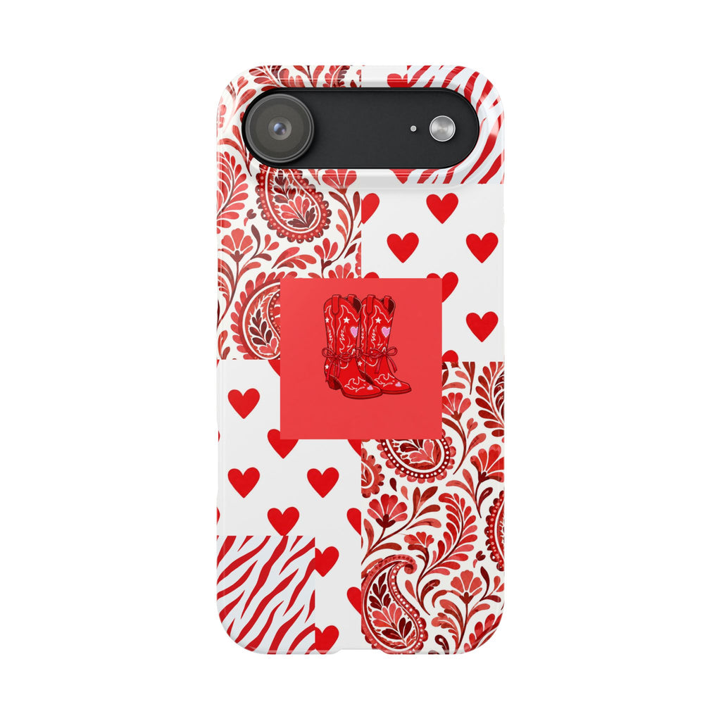 Red Boot Multi Pattern— Slim iPhone Case
